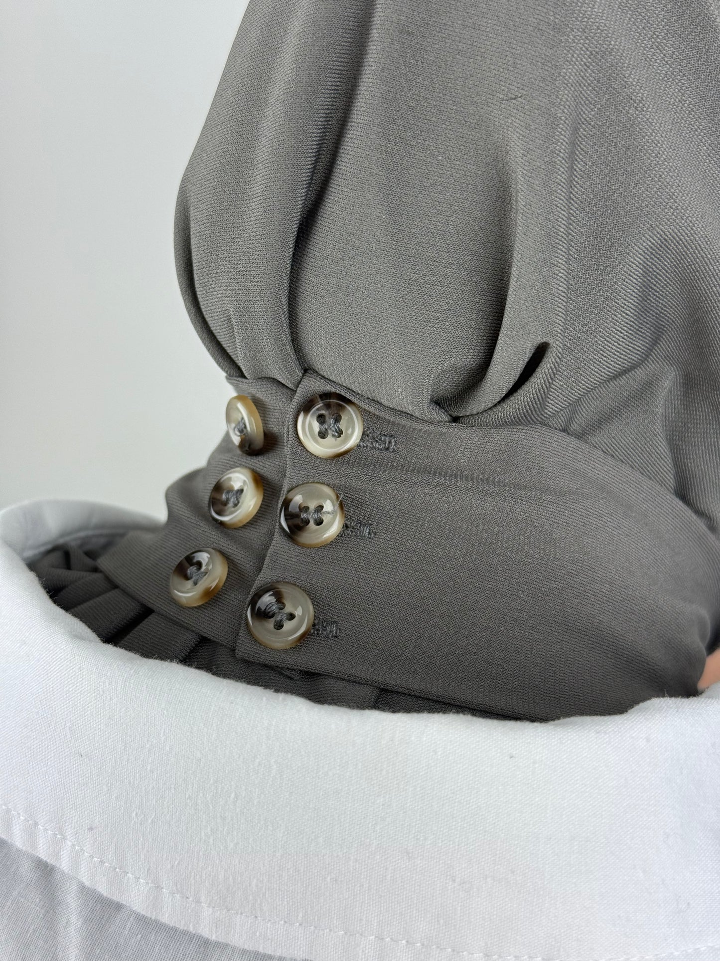 Instant hijaab Green Grey