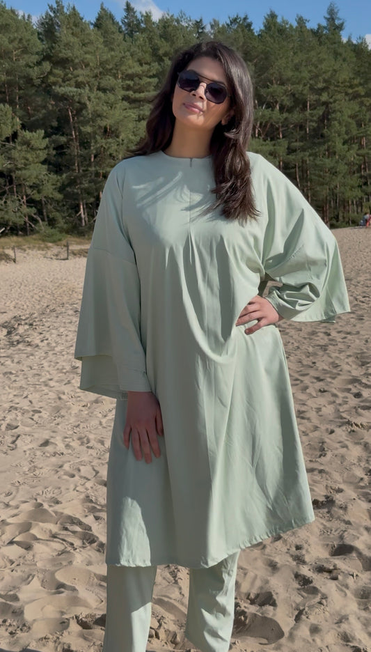 Burkini Mint green overgooier