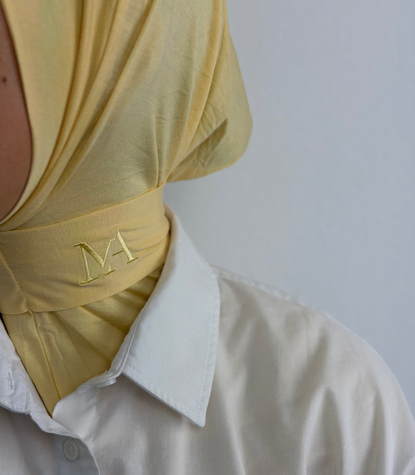 Instant hijaab bamboo Butter yellow