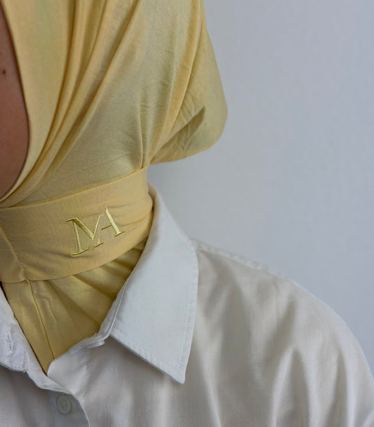 Instant hijaab bamboo Butter yellow