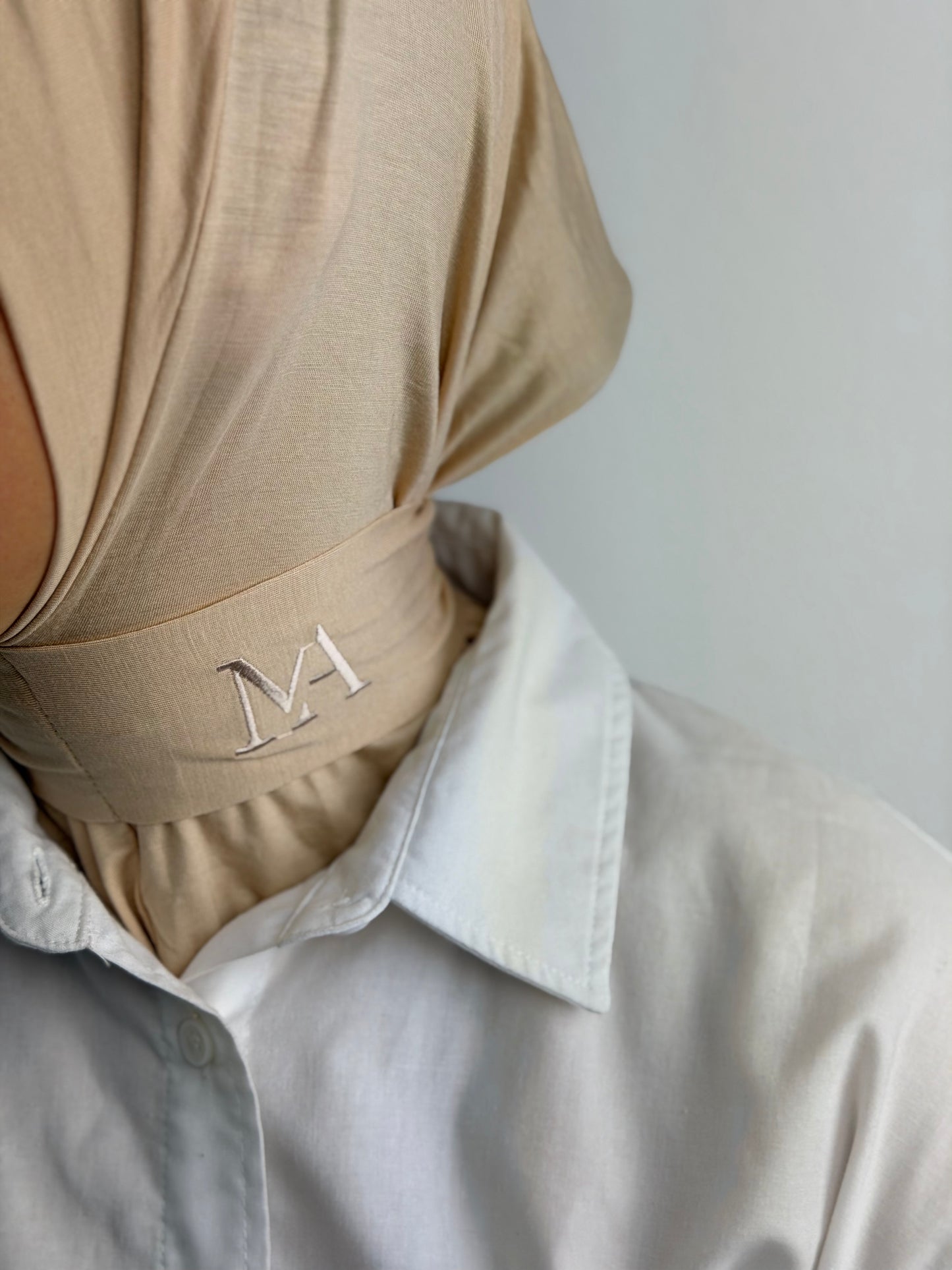 Instant hijaab bamboo Light taupe