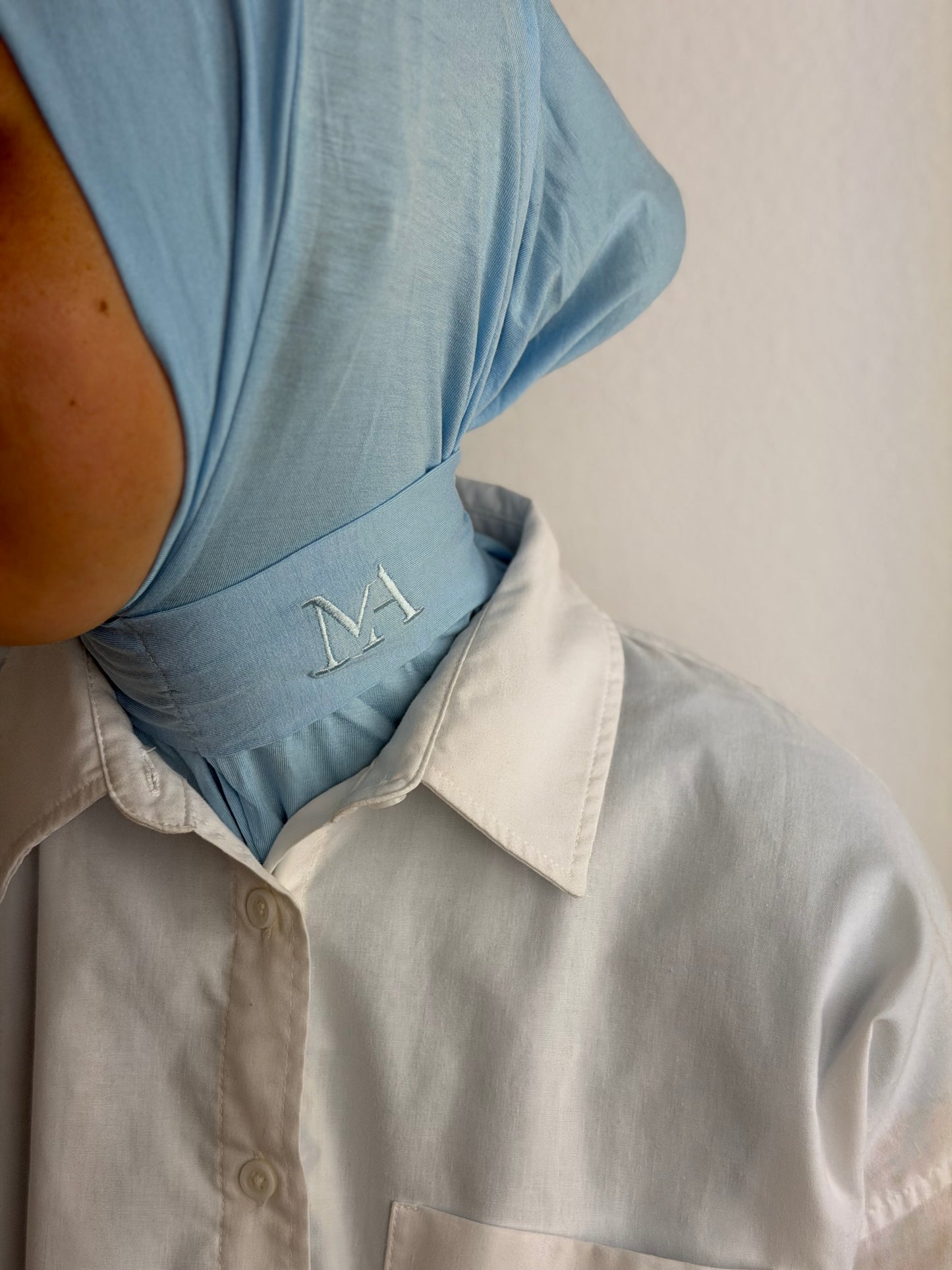 Instant hijaab bamboo Sky blue