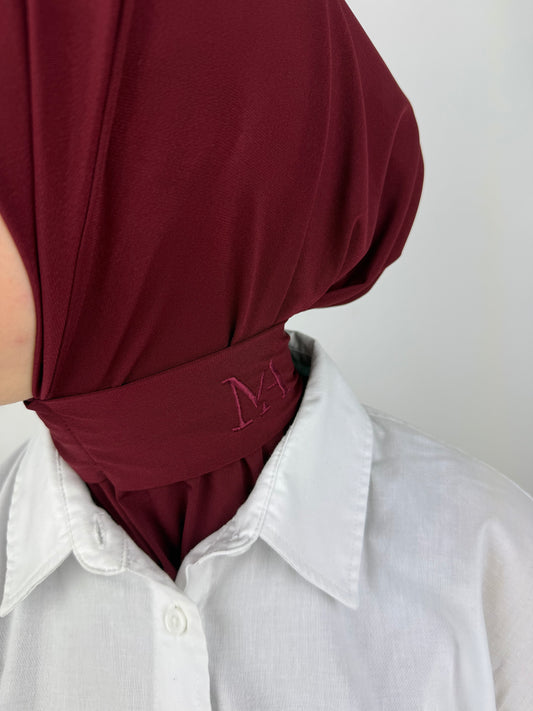 Instant hijaab Burgundy