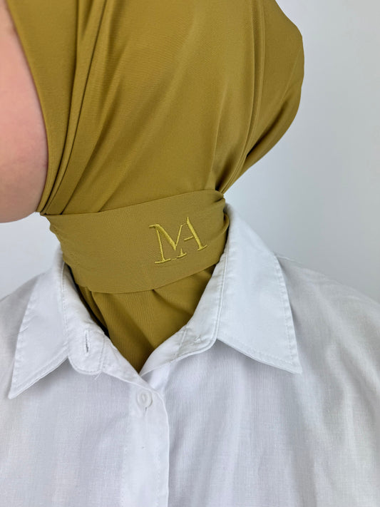 Instant hijaab Oker geel
