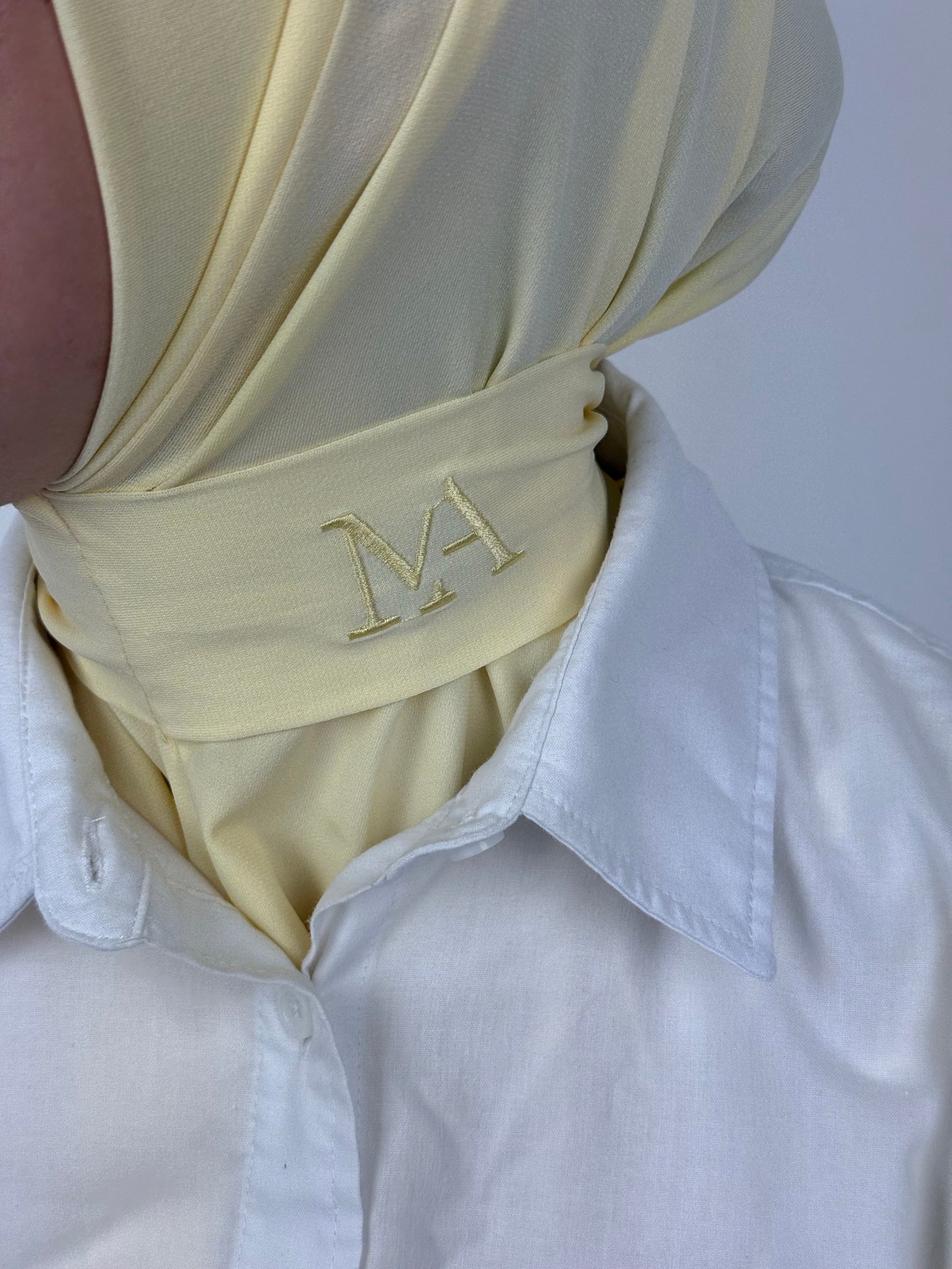 Instant hijaab Butter yellow