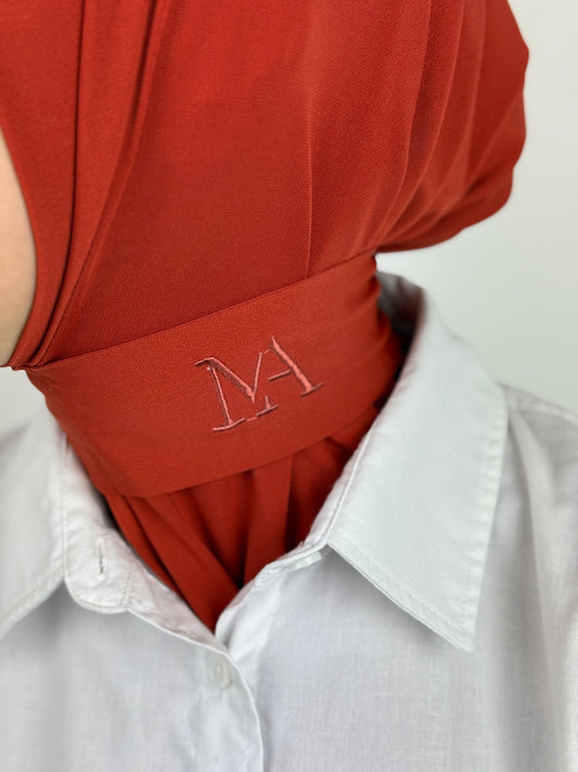 Instant hijaab Orange Vermillion