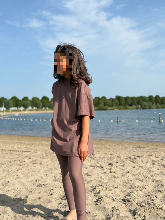 Kids burkini ash brown