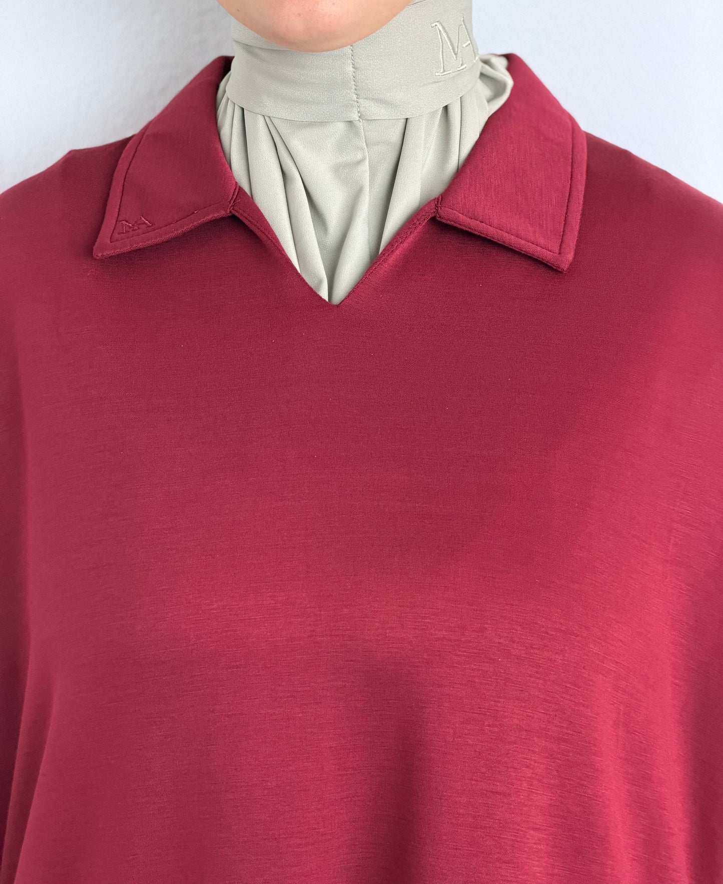 Rayon comfy dress Burgundy