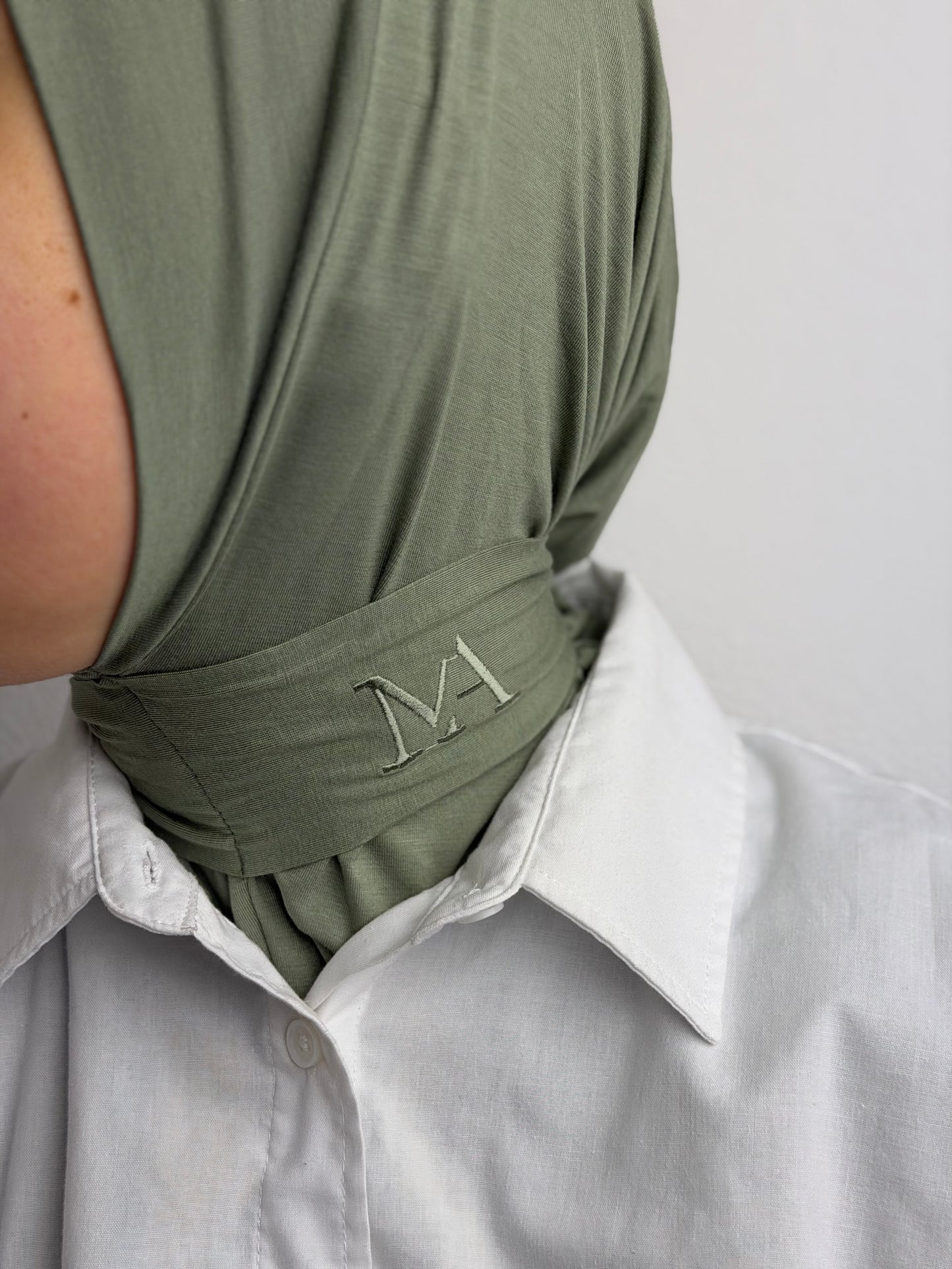 Instant hijaab bamboo Olive